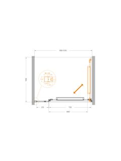 Душевая дверь CEZARES LUX-B-FS-11-100-C-CR хром